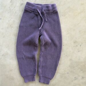 Holley & Sage purple knit organic cotton pants